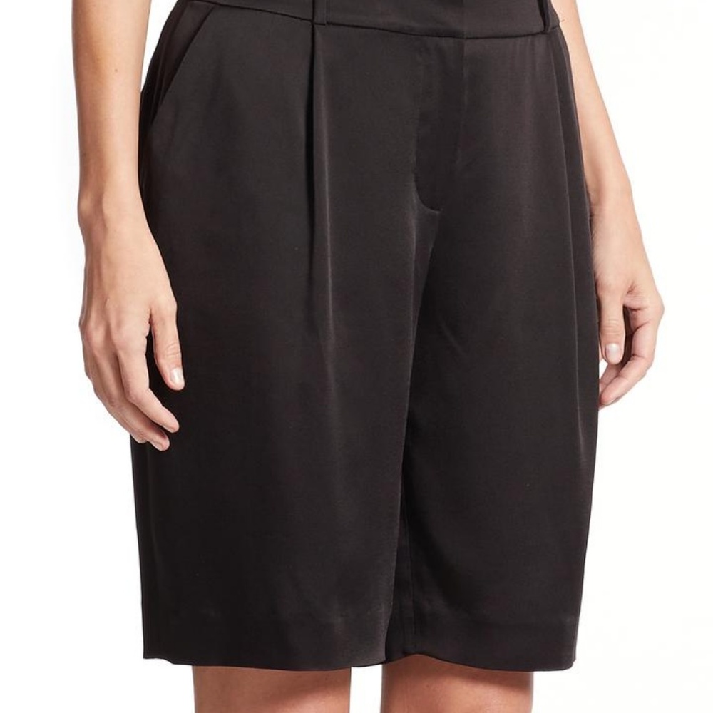 Kate Spade Black Satin Crepe Bnwt Mini/Short Short